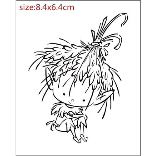 Girl and boy Transparent Clear stamps and metal cutting dies DIY Silicone Seals Scrapbooking