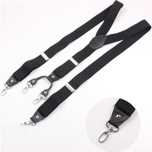 3 Colors Adult Suspender Straps Adjustable Elastic Y Shape Clip-on Mens Suspenders 4 Hooks Clip Pants Braces Women Belt Straps