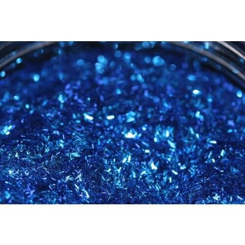 Blue sequin glitter for slime, tinsel shape, bar shaped glitter, glitter wholesale craft supplies, bulk