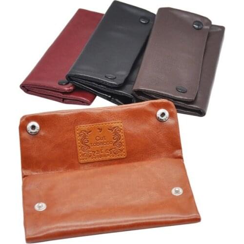 New PU Leather Tobacco Pouch Storage Smoking Pipe Portable Popular Dampproof Tobacco Cigarette Bags Best Gift Smoker W8869