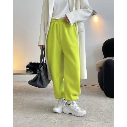 Woman new model cotton trousers on fleece