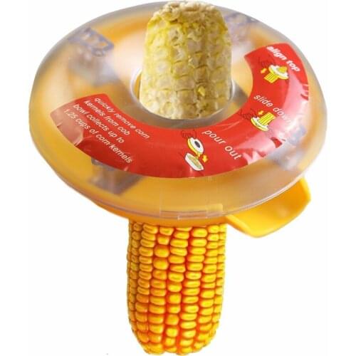 1Pcs Fashion Circular Kitchen Necessary Helper Easy Peel One Step Corn Kerneler Stripper Peeler Remove Corn Separator