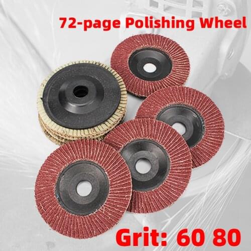 1Pcs 4" 100MM 72 Page Wheels Discs Flap Grinding Sanding Disc Sandpaper Abrasive Polishing On Metal Angle Grinder Plastic