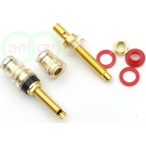 20PCS 24K gold plated copper Binding Post for Amplifier Speaker 4mm Banana plug adapter