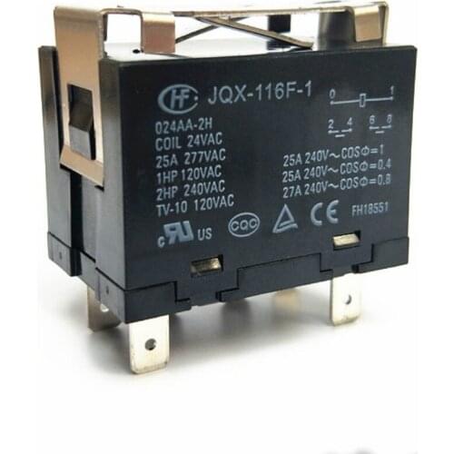 5pcs New Original JQX-116F-1-024AA-2H Hongfa Freezer Air Conditioning High-Power Relay 6-Leg 24vac