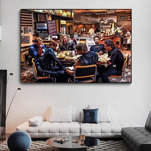 5D DIY Diamond Painting Marvel Avengers Superhero Dinner Full Square Diamond Embroidery Cross Stitch Needlework Home Decoration