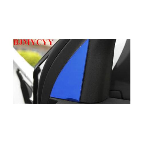 BJMYCYY 2PCS/SET The car before the a-pillar triangle stainless steel decoration sequins for Chevrolet Equinox 2017 2018