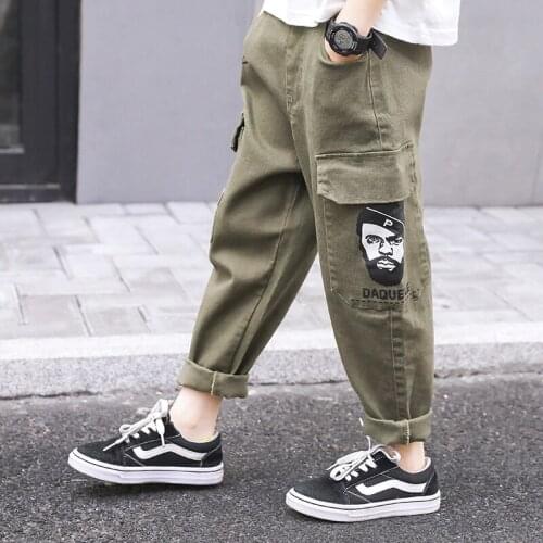 Boys Cargo Pants Childrens Clothing 2020 Spring New Toddler Casaul Trousers Kids Boys Sport Jogging Pants Baby Clothes 4-12Y