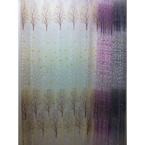 CS 72 Hot Sale Chic Room Floral Pattern Voile Window Sheer Voile Panel Drapes Curtain fabrics light lace Curtain fabrics
