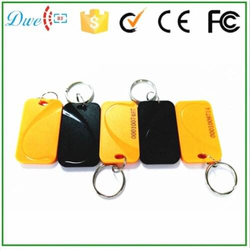 DWE CC RF free shipping 50pcs/lot waterproof 125khz rfid Transponder key tag for access control system