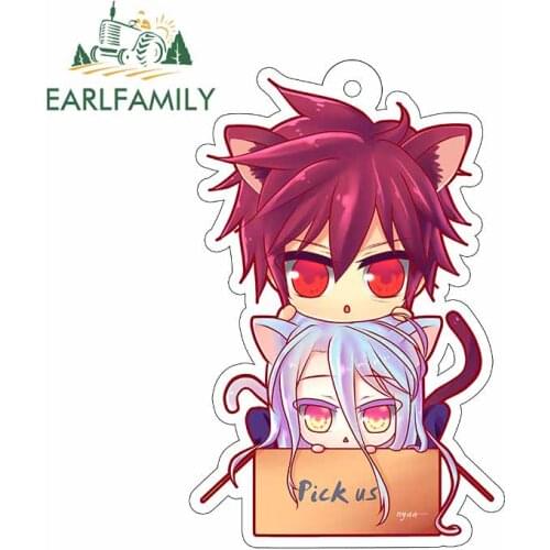 EARLFAMILY 13cm x 8.4cm For Chibi Neko Sora Car Stickers Anime Decal Funny Graffiti Sticker Vinyl Material For JDM SUV RV