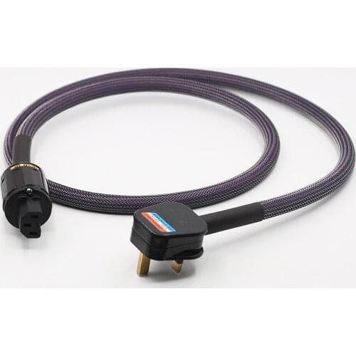 AC-313 HI-End UK AC Mains Power Cable UK 3 Pin Plug to IEC C13 Mains Power Cable HIFI Audiophille