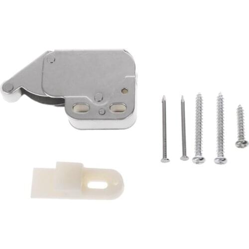 Mini Push Catch Latch Cabinets Anti-Theft Safety Cupboard Doors With Cross Keys 85DA