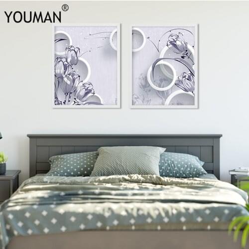 Minimalism Wallpaper Poster Black And White Canvas Prints Wall Pictures Flower Art Prints Wall Art Canvas Painting Posters Decor