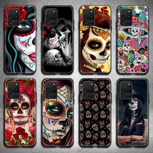 Fashion Catrinas And Skull Phone Case for Samsung Galaxy S20 FE plus Ultra S6 S7 edge S8 S9 plus S10 5G lite 2020