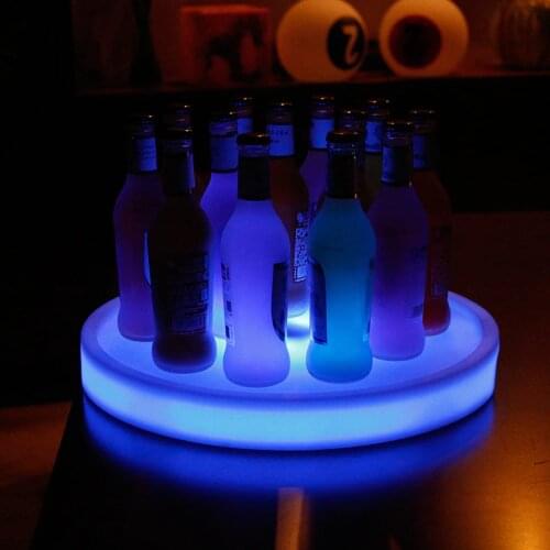 Wine bottle set colorful remote control wine tray lamp beer cocktail red wine bottle bar light wine tray luminous night light