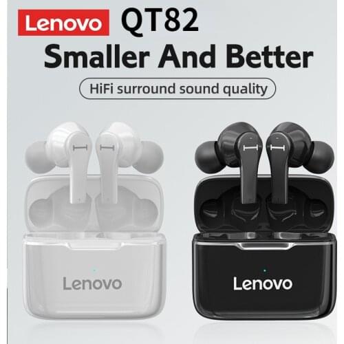 Original Lenovo QT82 Ture Wireless Earbuds Touch Control Bluetooth Earphones Stereo HD Talking With Mic Wireless Headphones
