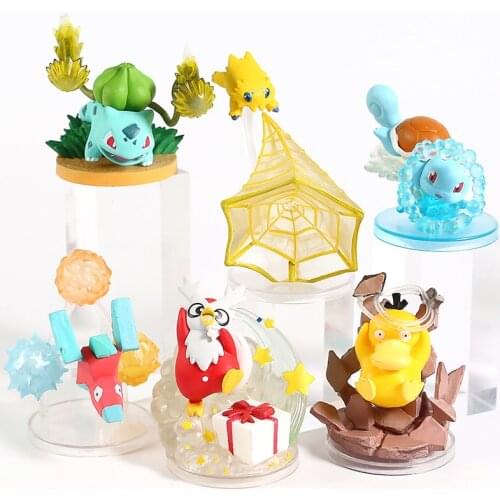Pokemon Gallery Figures Vol.4 Squirtle Bulbasaur Psyduck Porygon Delibird Joltik 6pcs/set