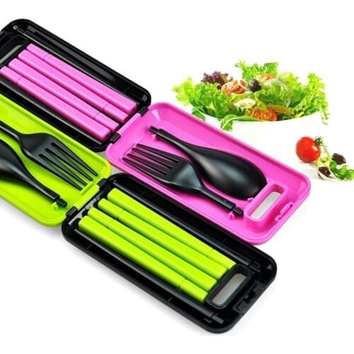 Folding Travel Dinnerware Set Tableware Cutlery Set for Kids Bento Lunch Accessories Travel Cutlery