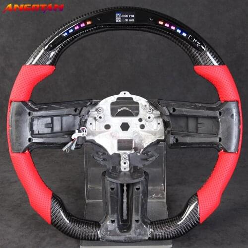 LED and Carbon Fiber Steering Wheel For Ford Mustang GT350 GT500 RTR 2010-2014