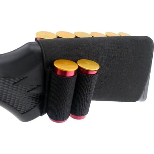 Tactical 8 Round Shell Holder Military Cartridge Rifle Bullet Ammo Carrier 12GA 12 Gauge Hunting Airsoft Shotgun Buttstock Pouch