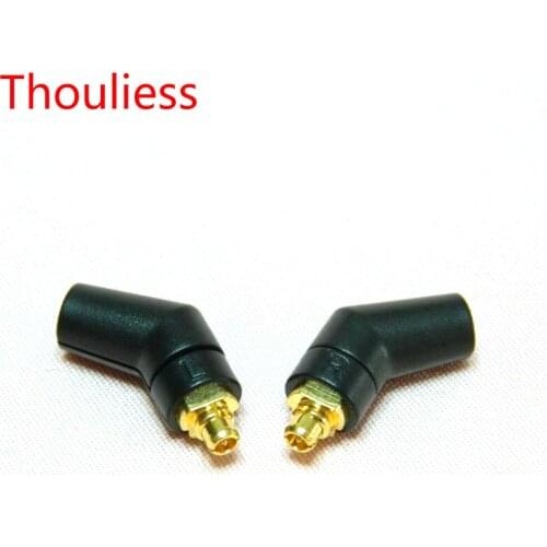Thouliess 1 Pair Earphone Pin Audio Jack Metal Adapter Wire Connector For MMCX Elbow W40/60 N30N40 N5005 Plug Pin Headset