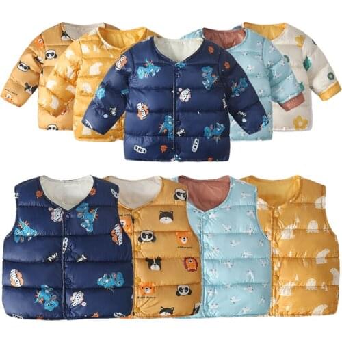 VOGUEON Baby Boys Girls Clothes Winter Coat Toddler Clothing New Childrens Down Jackets Kids Parkas Infant Vest Coats 6M-4Y