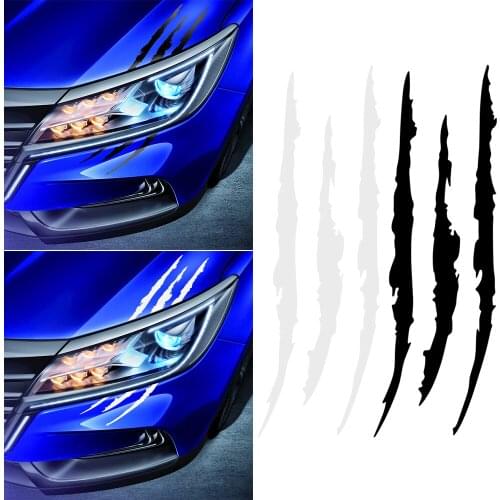 Claw Marks Headlight Decal Car Sticker For nissan x-trail t32 renault megane 3 kia sorento Lada Kalina bmw accessories Chiaro 3