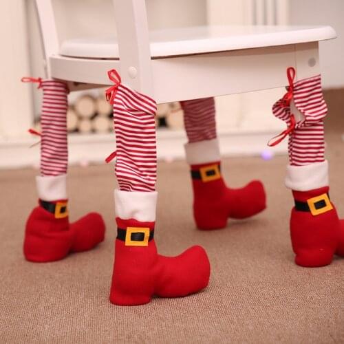 1pc Table Leg Chair Foot Covers Navidad 2020 Christmas Decoration for Home Chair Table Cover Decor New Year Supplies Ornaments
