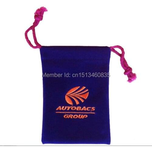 100pcs/lot free shipping small velvet jewelry pouch velvet gift pouch velvet drawstring pouch bag custom logo phone bag