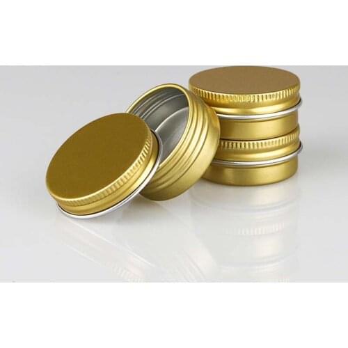 15g Mini Aluminum Tin Jar Metal Containers Lip Balm Body Mask Container Empty Candle Jars Cream Pot Box Round Silver Gift Box