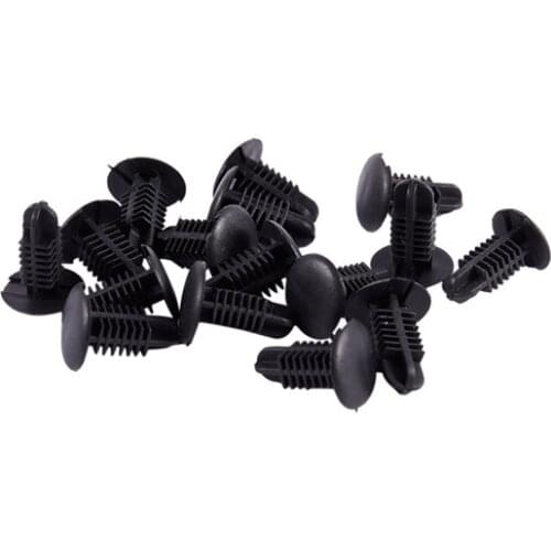 16Pcs Plastic Rivets Clip 4mm x 5mm x 15mm Black