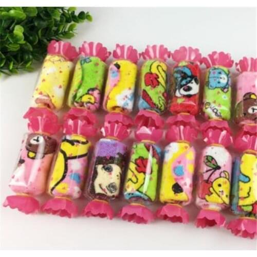 20pcs Cartoon pattern 20x20cm Wedding Gifts 100% Cotton Candy shape packing Baby Towels Nursing Towel Washcloth Handkerchief