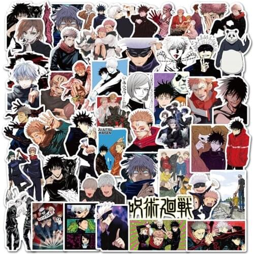 50/100pcs Anime Jujutsu Kaisen Sticker Sorcery Fight Stickers Waterproof Decals Skateboard Sticker For Laptop Suitcase