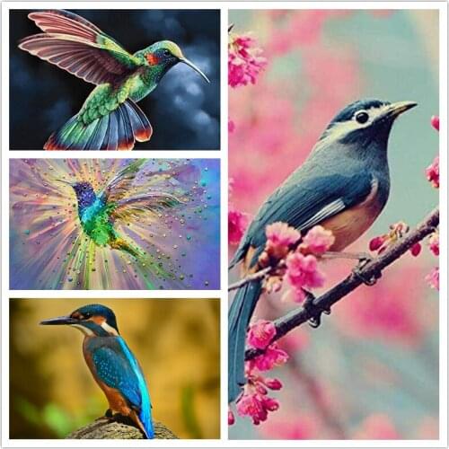 5D DIY Diamond Painting Full Square Color Bird Diamond Embroidery Craft Kit Animal Diamond Mosaic Artist Home Decoration