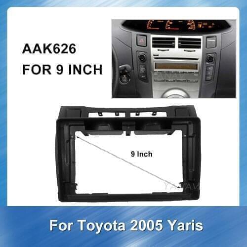Car radio audio fascia frame For-Toyota Yaris 2005 GPS Navigation Mounting Dash Installation Frame Trim Kit Panel