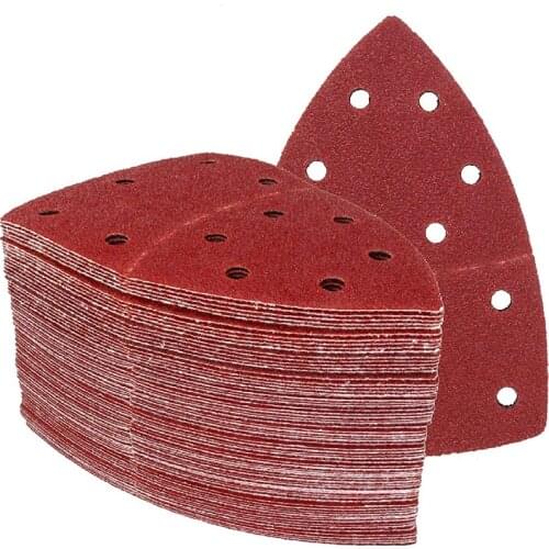 150 Pieces Of Triangular Sandpaper 11 Holes 105 X 152 Mm 40/60/80/120/180/240 Sandpaper for Sanding Machines