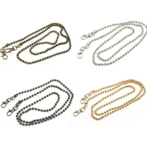 DIY Beads Chain Strap Handbag Chains Accessories Purse Shoulder Crossbody Replacement Straps with Metal Buckles