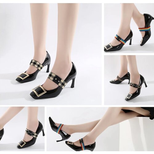 1 Pair Elastic Shoe Laces Women High heels No Tie Shoelace Fashion Safety Buckle Shoelaces High Heels Lazy Shoelaces