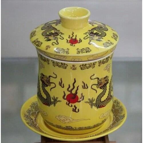 Chinese style Jingdezhen porcelain Tea set coffee cups saucers and mugs Gold Chinese Dragon Royal Imperial Cup