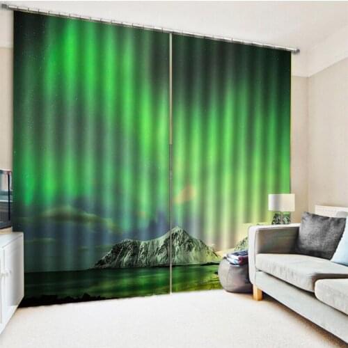 Fantasy green curtains Bedroom living room windproof thickening blackout curtains