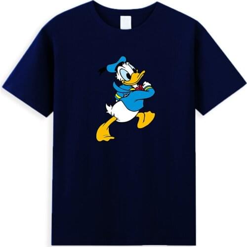 Disney Donald Duck Men T-Shirts Funny Cartoon Men T Shirt Harajuku Kawaii Anime T-shirt Cute Vintage Graphic T Shirt Couple Tops