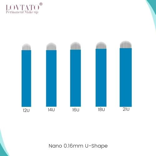 Nano microblading needle Dia 0.16mm U-Shape MZ Beauty tattoo needles maquiagem profissional completa u shape blade LOT No. EXP