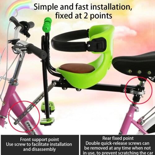 MTB Mountain Bike Front Mount Seat Mat Children Baby Bicycle Safety Chair Seat Saddle Carrier For Road Bike Electric Bike
