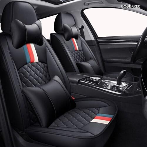 DOODRYER Leather car seat covers for peugeot 107 206 301 307 sw 308 sw 405 508 sw 3008 4007 2008 408 308 201 traveller car seats