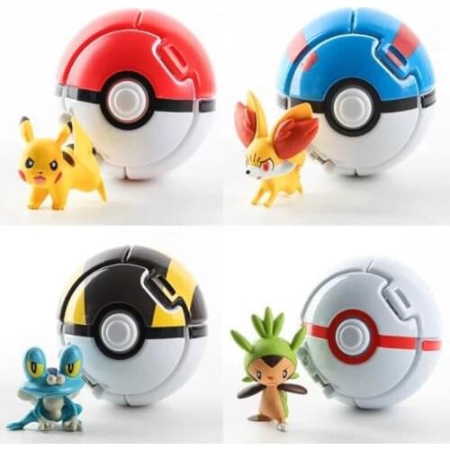 Pokeball Go Toys Pocket Monster Explosion Pokeball Super Master Model Figure Toys Educational Toy For Kids Best Selling 4pcs/lot