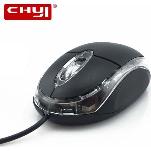 CHYI Mini Wired Computer Mouse 1600DPI 3D Mause Cheap USB Optical Mice With LED Light for PC Laptop Notebook Hot Sale