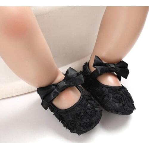 Baby Girls Fashion Cute Soft Sole Butterfly-knot Anti-Slip Princess Toddler Shoes Hot Style Ins