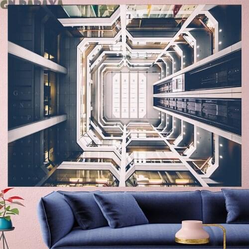 Fashion architecture Tapestry hippie Wall Hanging personality Pop style goblen Home Decor Art building Wall Carpet wall towel
