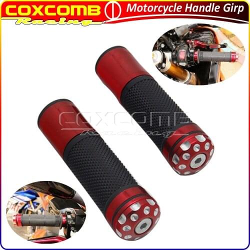 For Harley Cafe Race Honda Yamaha Suzuki Sports Street Bike Motorcycle 7/8" Anti-slip Handle Grip 22mm Throttle Control Grips